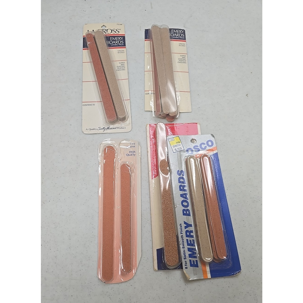 NIP Vintage Manicure Pedicure Smoothing Double Sided Nail File Emery Boards‎